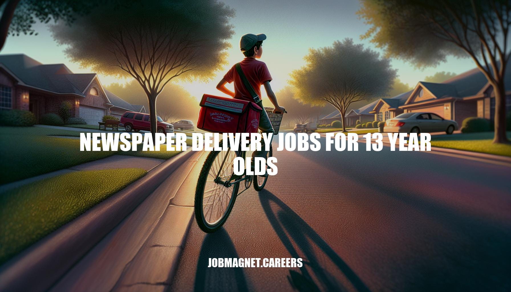 Newspaper Delivery Jobs for 13 Year Olds: A Guide to Teen Employment